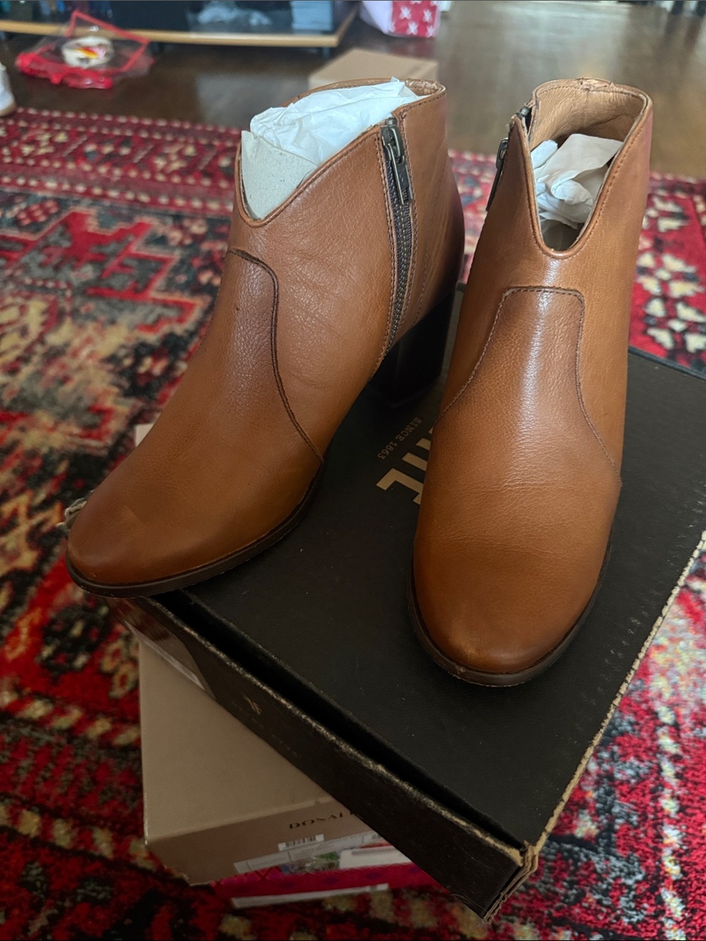 Nora Zip Short Ankle Boot - Nutmeg